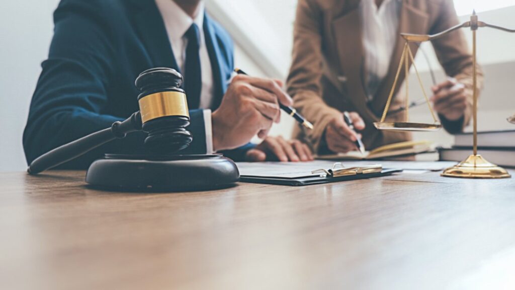 Accountant discussing the laws with the clients
