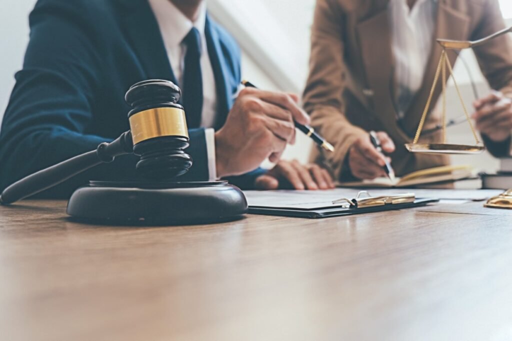 Accountant discussing the laws with the clients