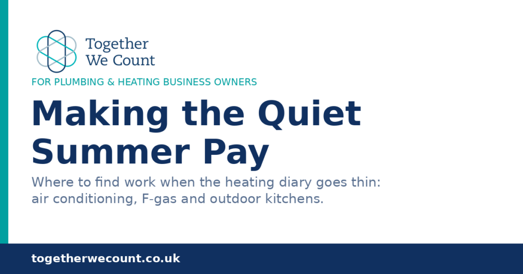 Together We Count blog on summer work for heating engineers